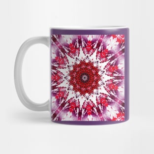 A red kaleidoscope Mug